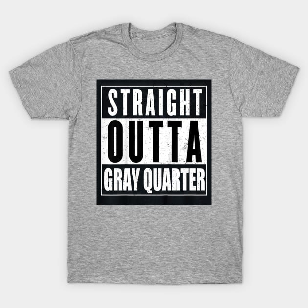 Gray Quarter T-Shirt by ArtbyMyz